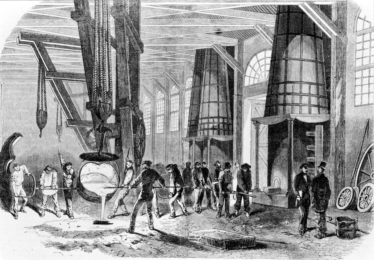 مسبك جرينيل عام 1885. بواسطة فنان غير معروف