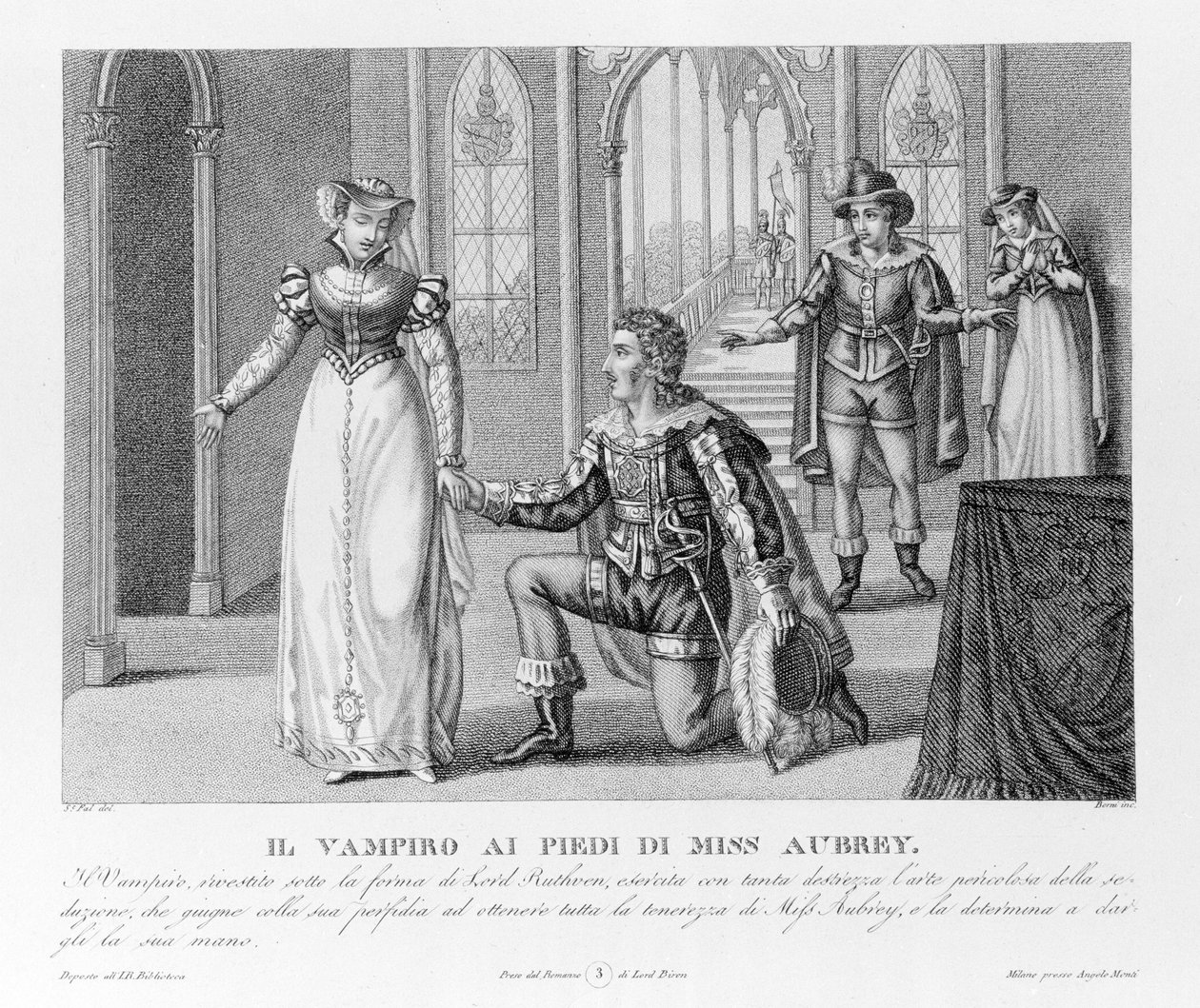 الانتقام السماوي - حسب "مصاص الدماء" الجديد المنسوب أولاً إلى اللورد بايرون (1788-1824) ، الشاعر الإنجليزي. ثم إلى سكرتيرته بوليدوري. 1816. بواسطة فنان غير معروف