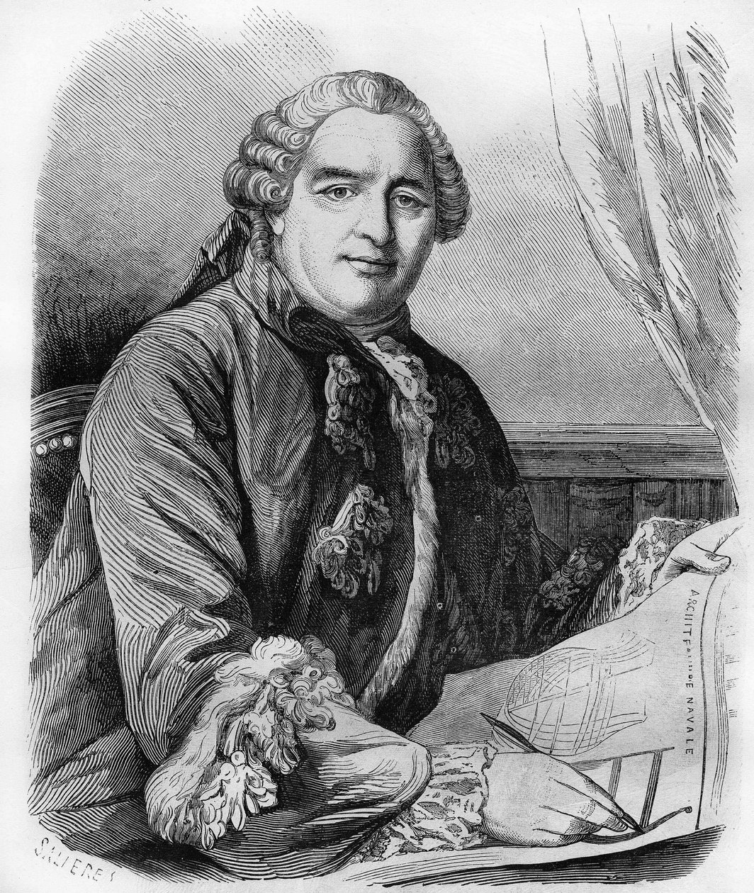 هنري لويس دوهاميل دو مونسو (1700-1782) ، عالم فسيولوجي ومهندس زراعي فرنسي. بواسطة فنان غير معروف