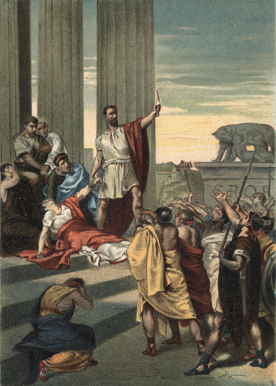 تاريخ روما القديمة: Lucrece و Brutus و Collatinus. كان Lucrece (Lucrezia ، Lucretia ، سيدة رومانية) ضحية للعنف من قبل ابن عمه Sextus Tarquin ، ابن Tarquin الرائع. أرسلت لوكريس والدها وزوجها (Collatinus) ووصلت معهما بواسطة فنان غير معروف