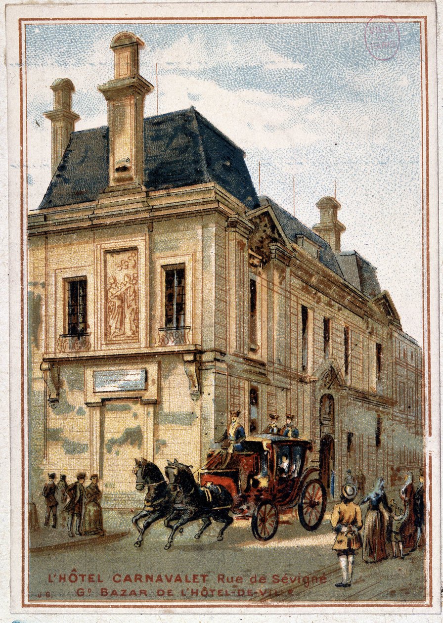 فندق Carnavalet ، الإعلان عن المتجر "Grand Bazaar of the City Hall" ، v. 1895 بواسطة فنان غير معروف