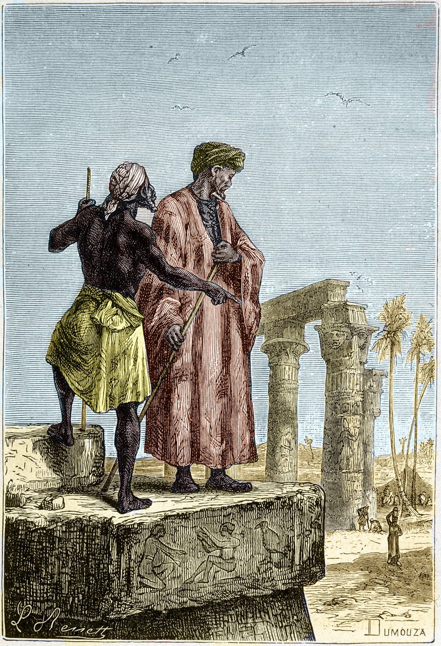 ابن بطوطة (1307-1377) في مصر - في اكتشاف الأرض لجول فيرن بواسطة فنان غير معروف