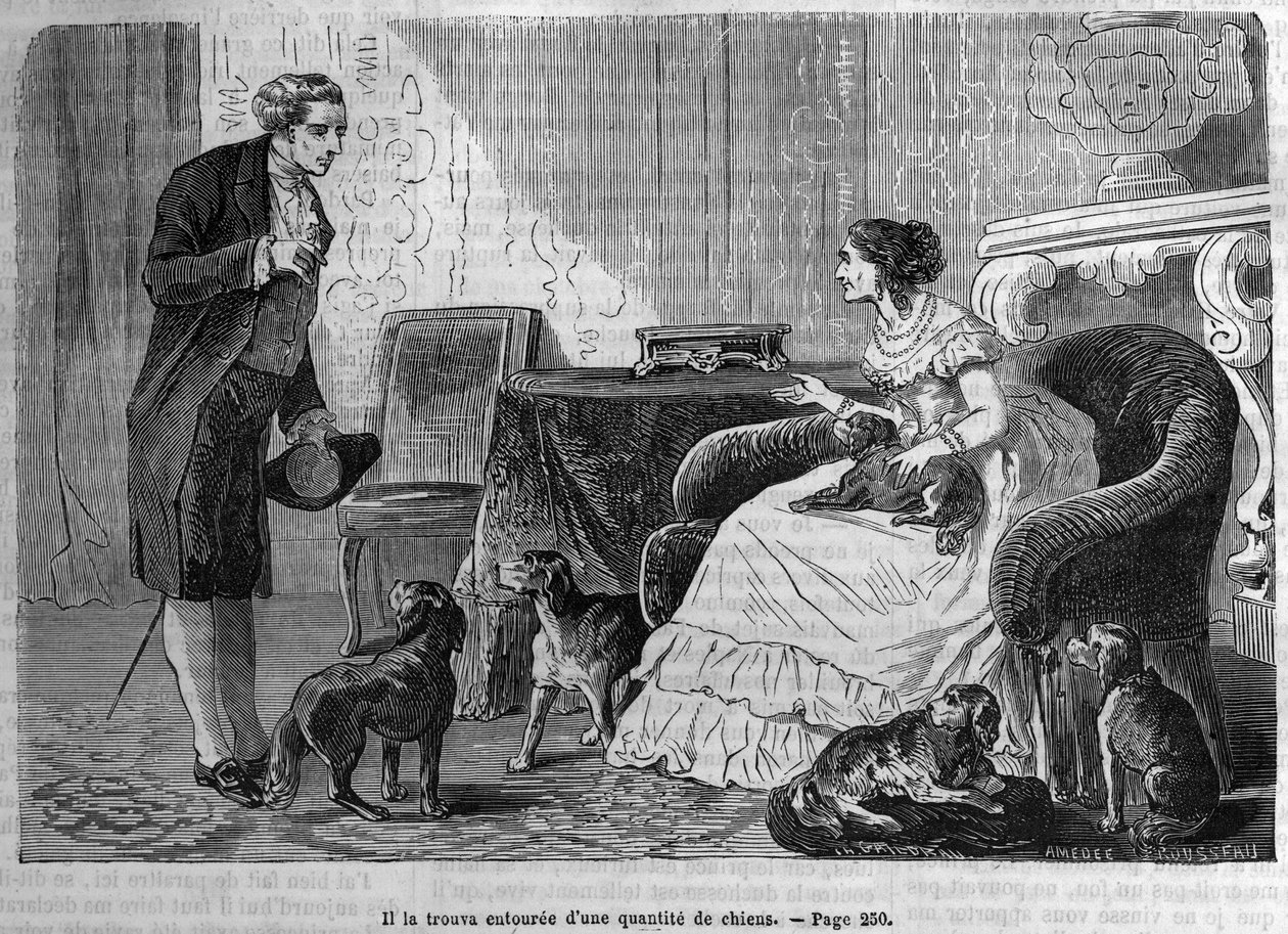 رسم توضيحي لـ "La Chartreuse de Parma" بواسطة Stendhal في "Le Diary du dimanche" من عام 1872. بواسطة فنان غير معروف