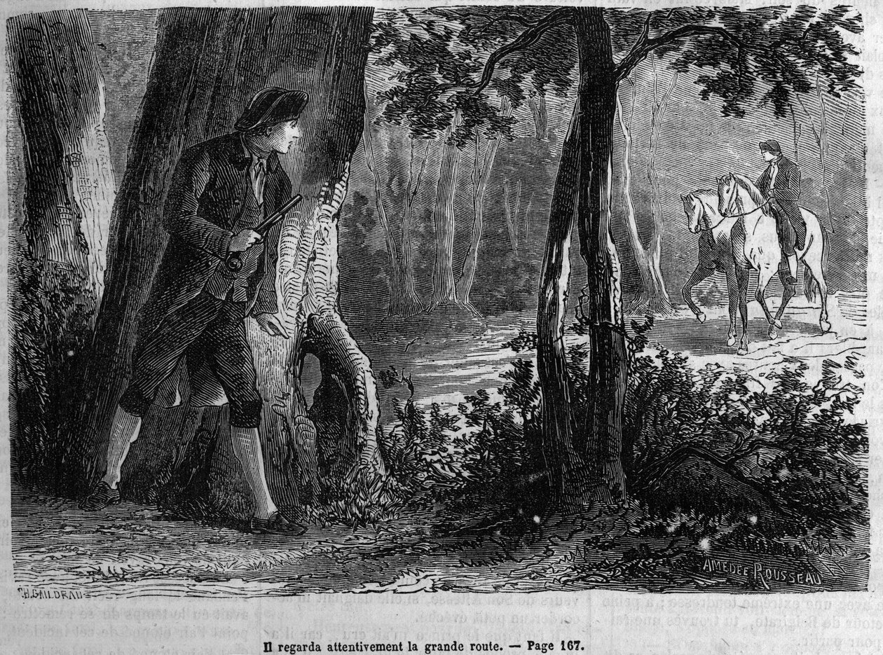 رسم توضيحي لـ "La Chartreuse de Parma" بواسطة Stendhal في "Le Diary du dimanche" من عام 1872. بواسطة فنان غير معروف