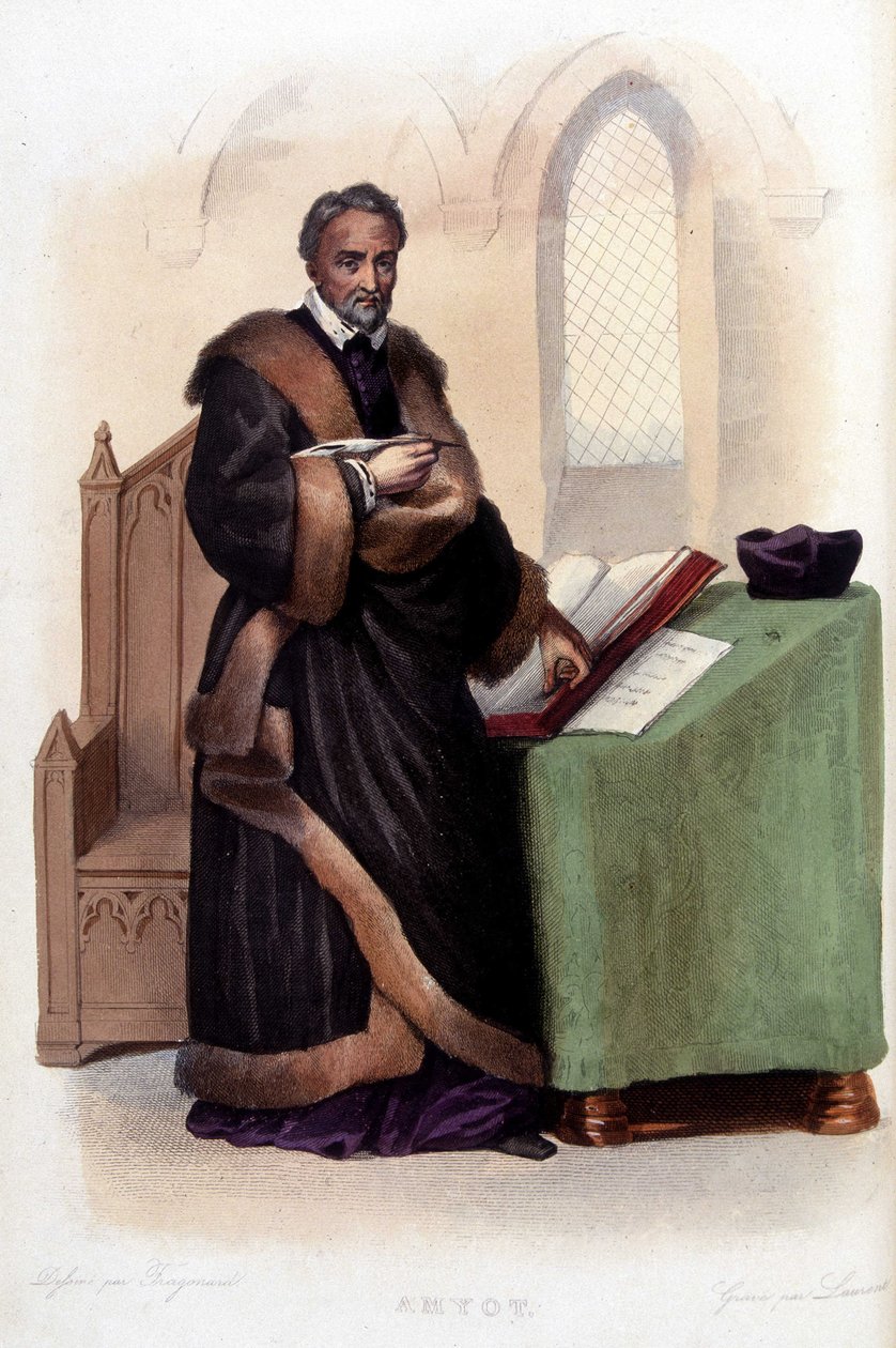 جاك أميوت (1513-1593) ، عالم إنساني وكاتب فرنسي ، - في "Le Plutarque francais" ، إد مينيت بواسطة فنان غير معروف
