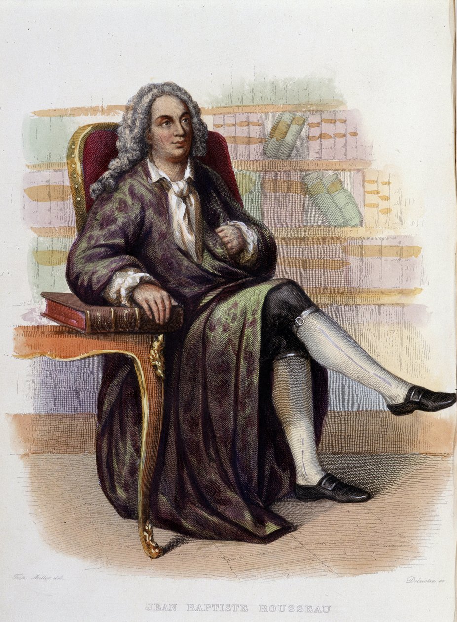 جان بابتيست (جان بابتيست) روسو (1670-1741) ، شاعر فرنسي - في "" Le Plutarque francais "، إد مينيت بواسطة فنان غير معروف