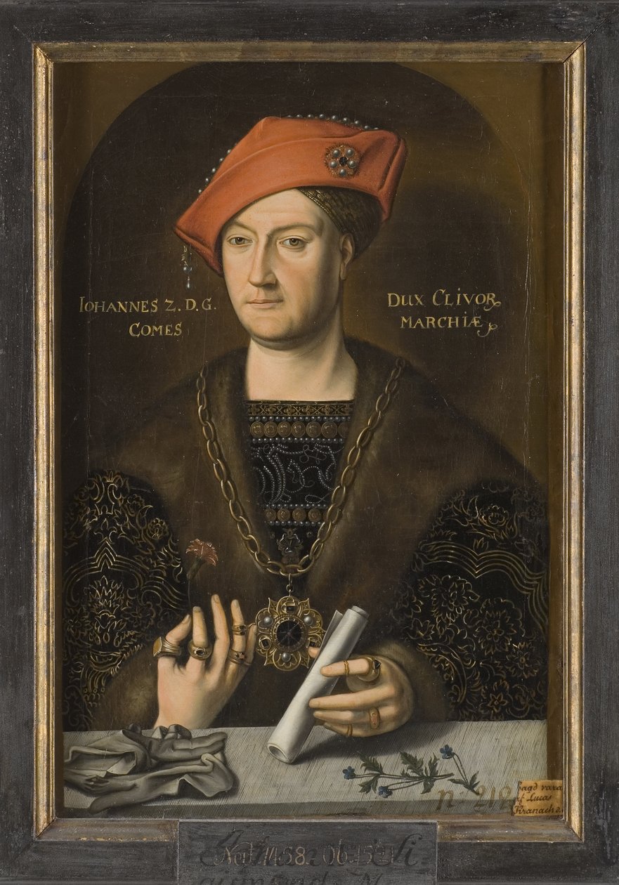 جان الثاني دي كليفز ، ديت لو كليمنت - صورة جون الثاني (1458-1521) ، دوق كليفز ، كونت مارك ، مجهول. زيت على قماش. الأبعاد: ٦٦ × ٤٥ سم. المتحف الوطني ستوكهولم بواسطة فنان غير معروف