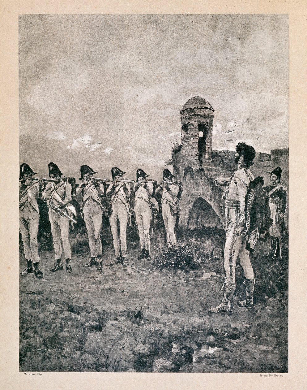 يواكيم مراد (1767-1815) ، مارشال فرنسا ، ملك نابولي ، أطلق عليه الرصاص في 13/10/1815 في كالابريا. بواسطة فنان غير معروف