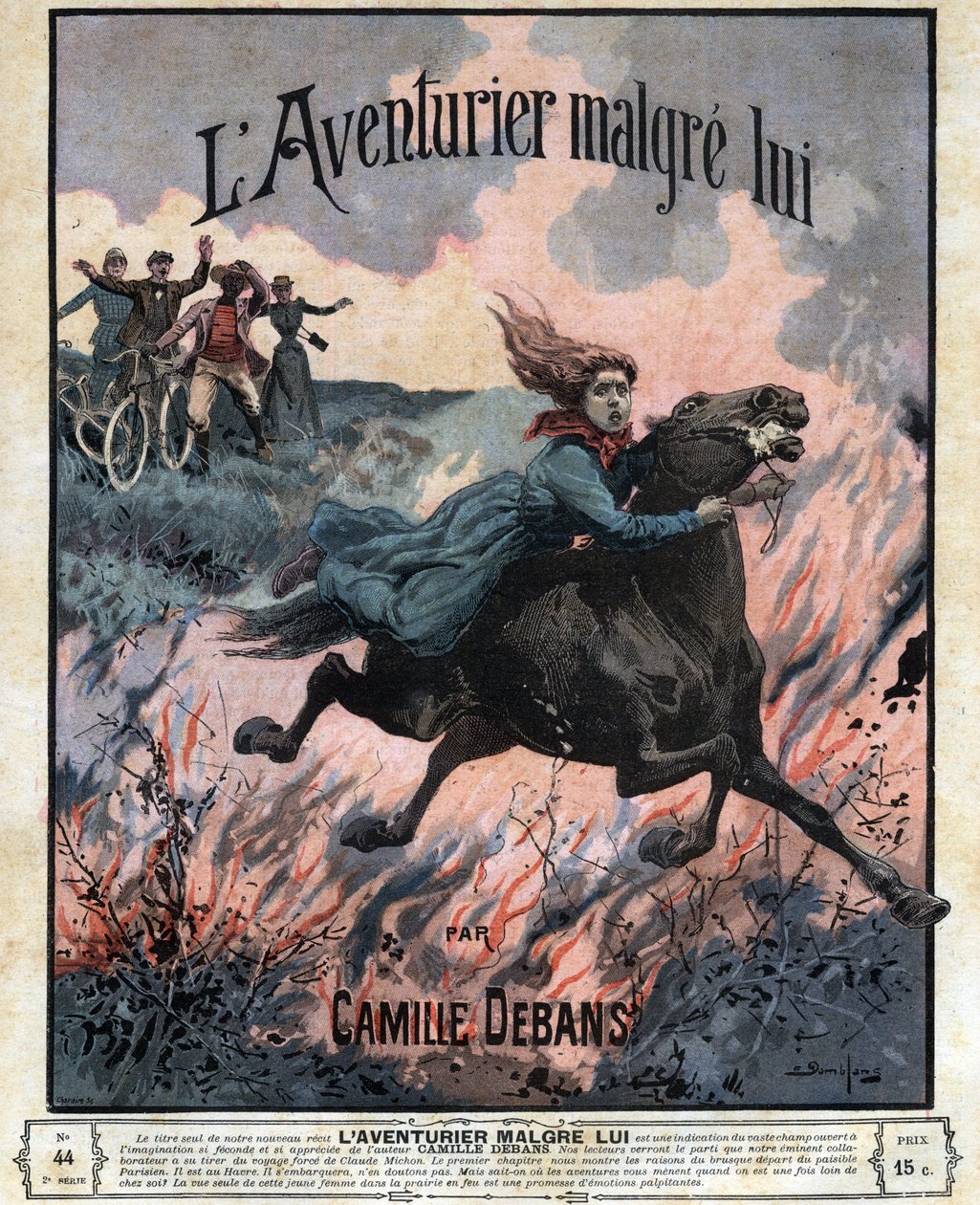 المغامر مالجره - رسم توضيحي لرواية كاميل ديبان في "مجلة الرحلات" لعام 1897 بواسطة فنان غير معروف
