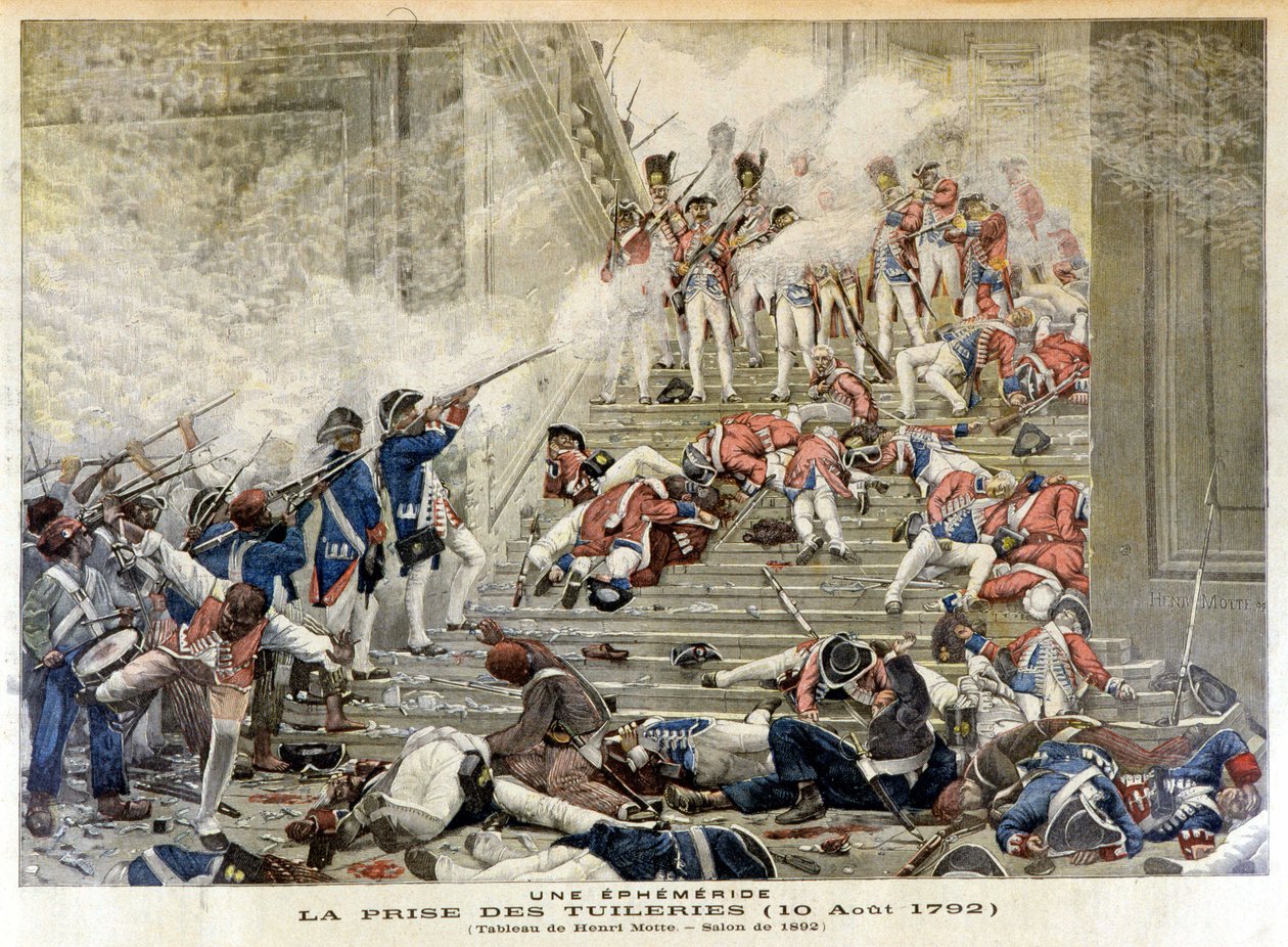 الاستيلاء على التويلري في 10 أغسطس 1792 - في "" Le Petity Journal "، أبريل 1892 بواسطة فنان غير معروف