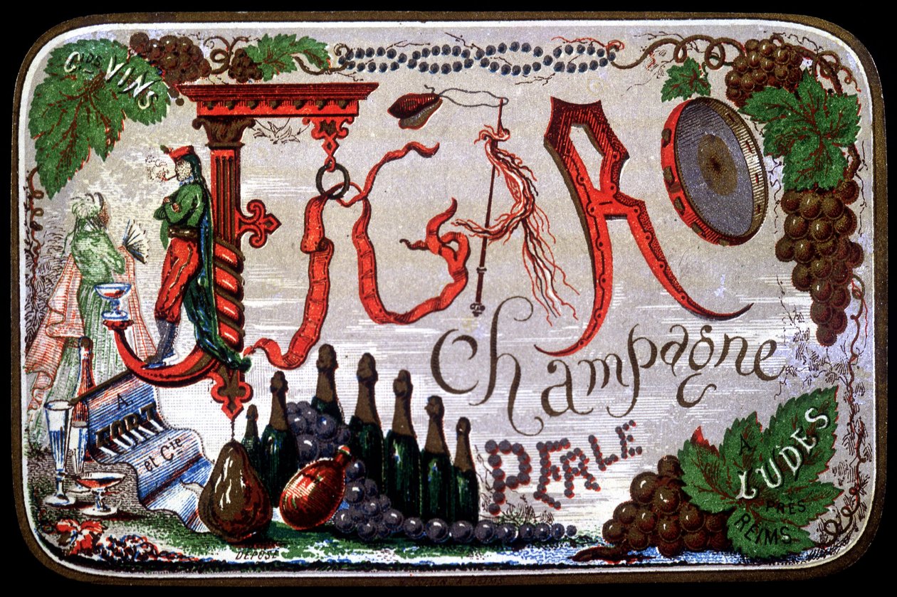 تسمية Figaro Champagne Perle. sd. القرن ال 19. بواسطة فنان غير معروف