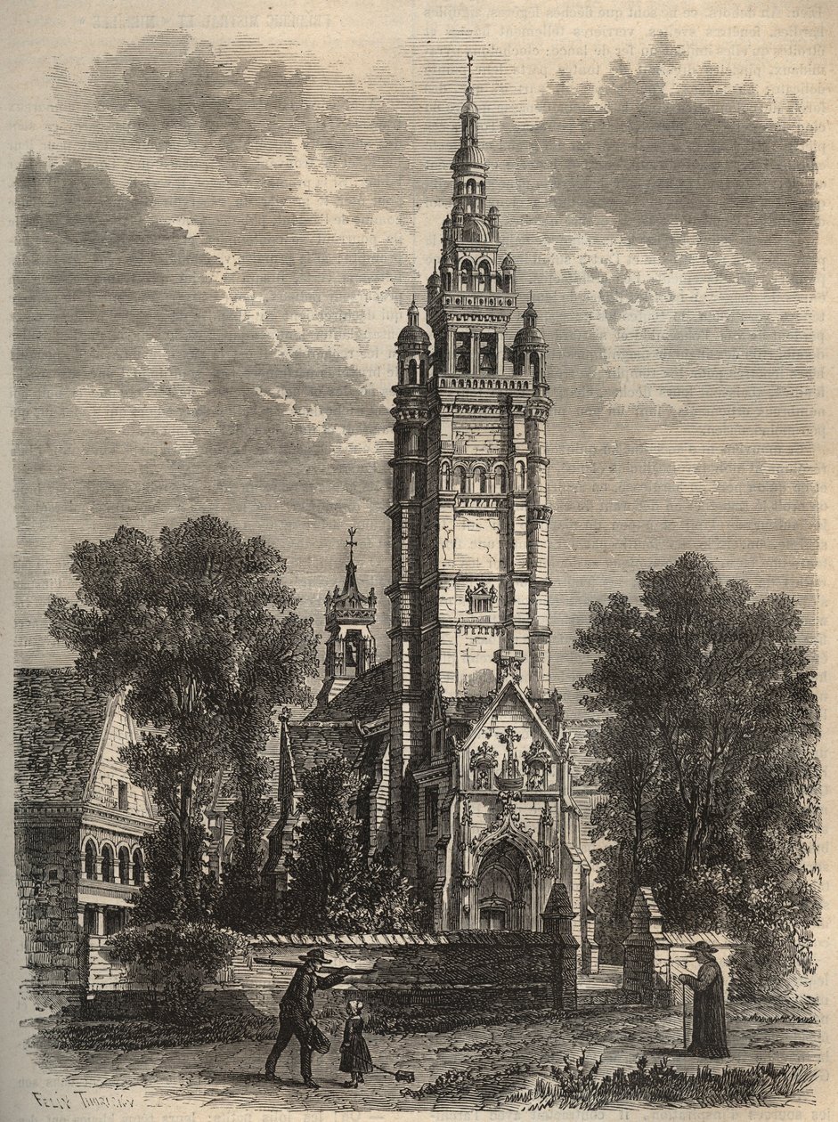 L'art Ogival a son declin - Notre-Dame de Roscoff in Brittany - نقش دين القرن التاسع عشر بواسطة فنان غير معروف