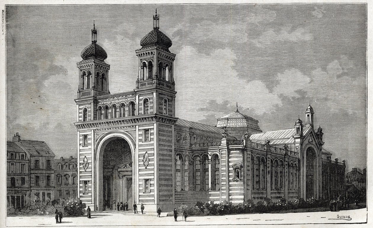 Le Palais Rameau (1878-1881) في ليل - نقش عام 1884 بواسطة فنان غير معروف