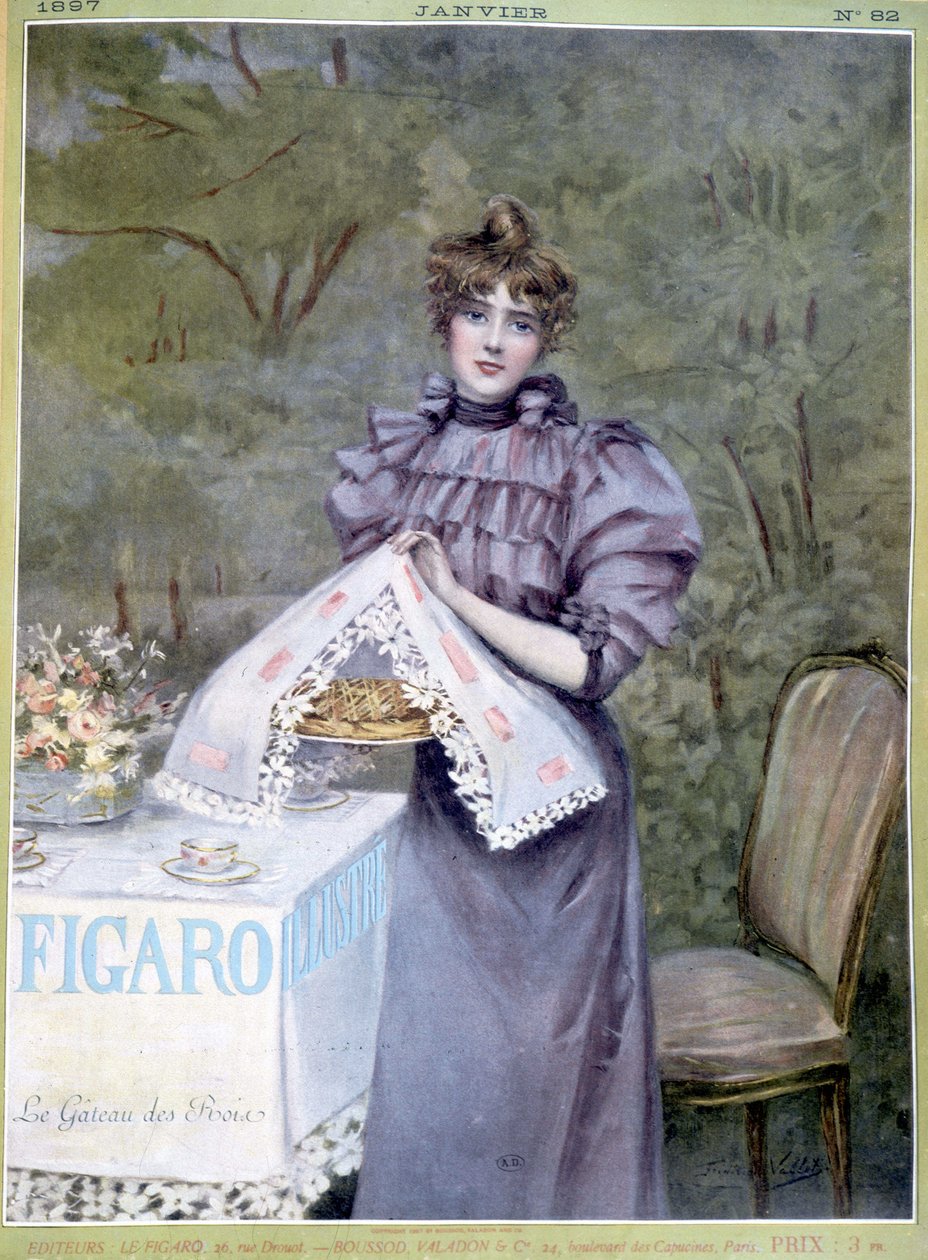 Le cake des rois بواسطة Frédéric Vallet - في "" Figaro Illustré "" ، يناير 1897 بواسطة فنان غير معروف