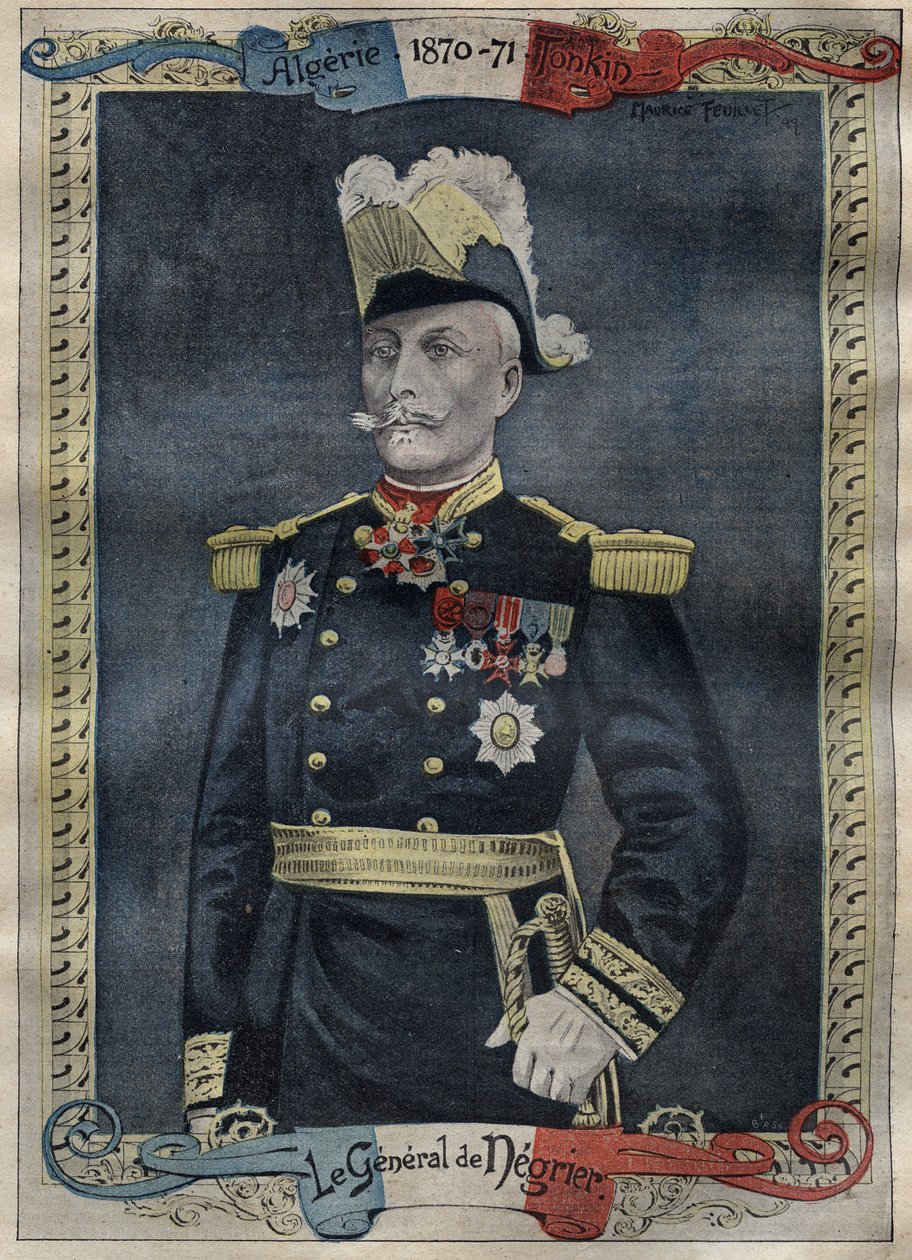 لو جنرال فرانسوا أوسكار دي نيجرير 1839-1913 - نقش في "Le-Pelerin" "عام 1899 بواسطة فنان غير معروف