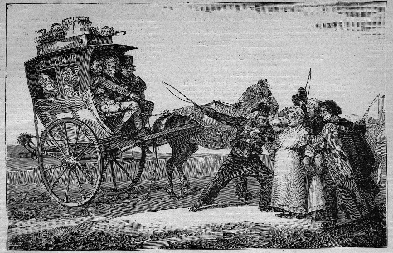 Les Omnibus de Paris في القرن التاسع عشر: Le Cuckoo - نقش من عام 1892 بواسطة فنان غير معروف