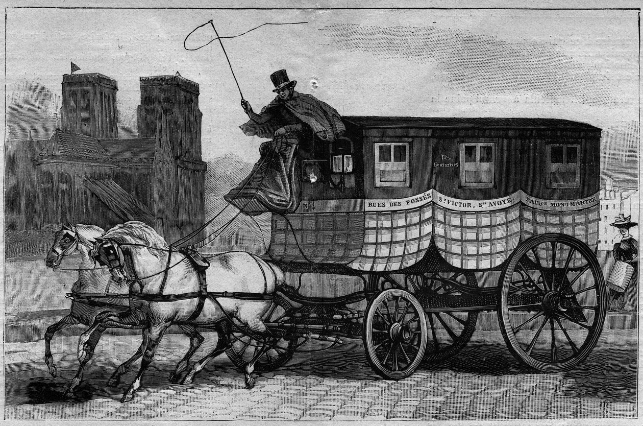 Les Omnibus de Paris في القرن التاسع عشر: الاسكتلندي - نقش من 1892 بواسطة فنان غير معروف