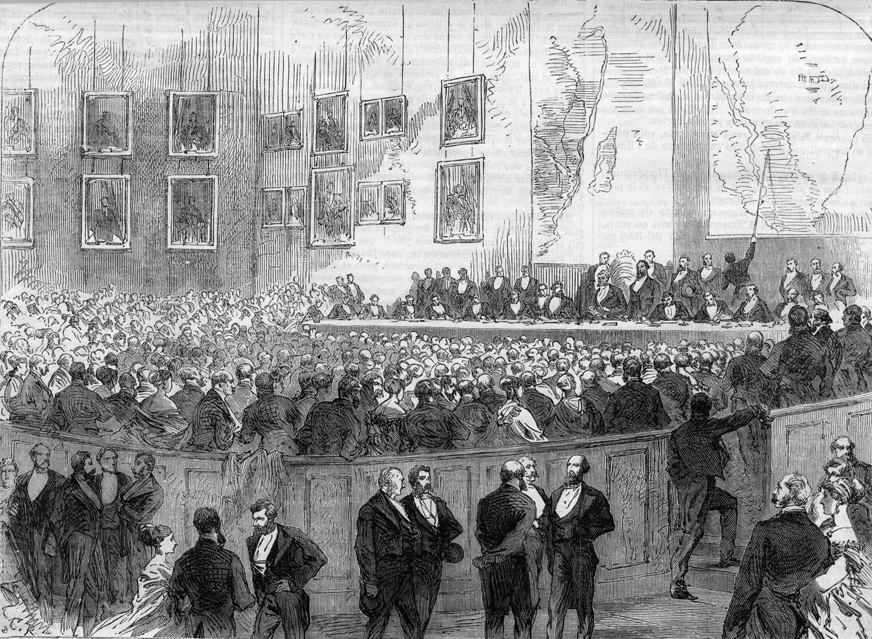 لندن ، 1868 ، الجمعية الجغرافية بلندن: وصف رحلة الدكتور ديفيد ليفنجستون (1813-1873) إلى إفريقيا. بواسطة فنان غير معروف