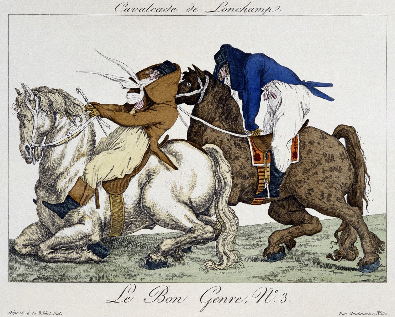Longchamps Cavalcade - كاريكاتير ، ديب. القرن ال 19 بواسطة فنان غير معروف