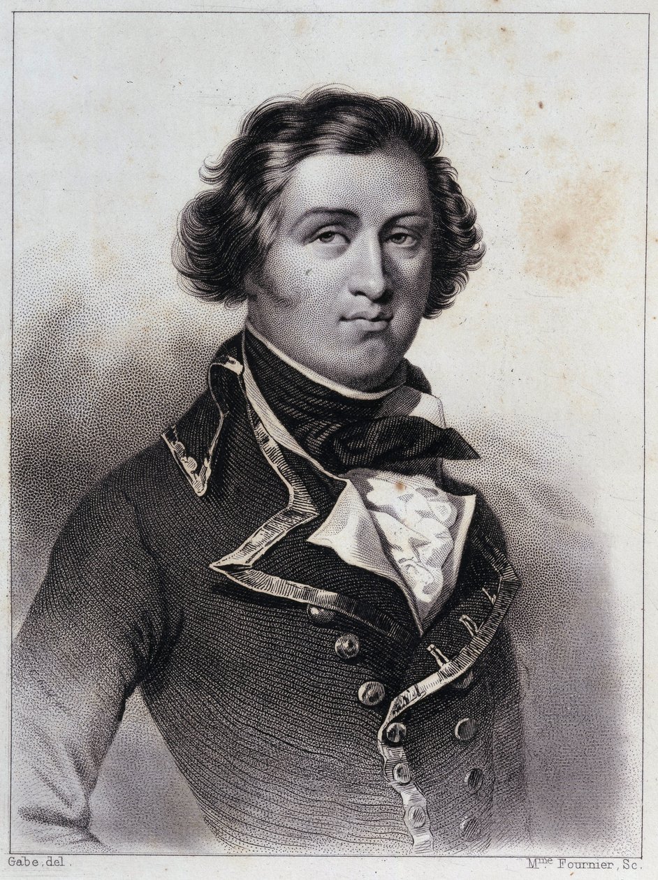 لويس فيليب دورليان ، دوق شارتر ، عام 1792. أصبح الملك لويس فيليب الأول (1773-1850). - نقش في "تاريخ الحياة السياسية والخاصة لويس فيليب" بواسطة فنان غير معروف