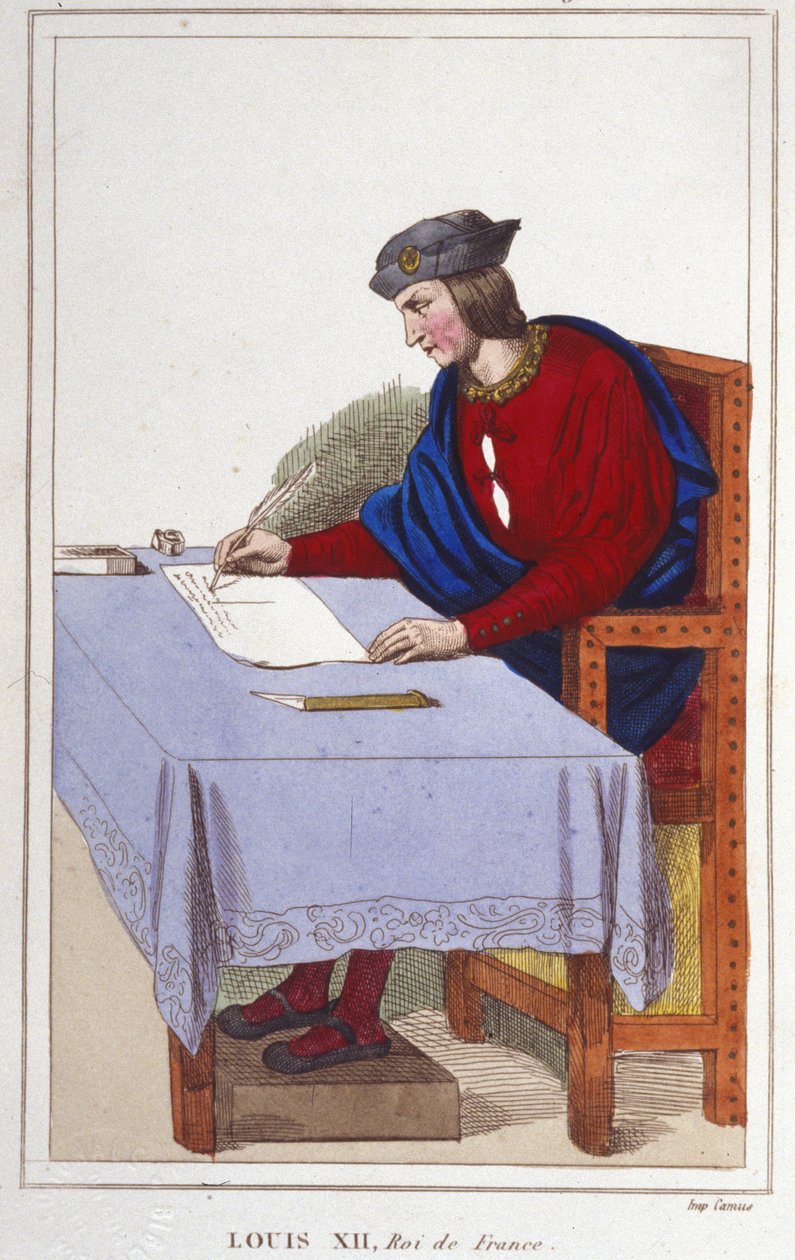 لويس الثاني عشر (1462-1515) ملك فرنسا نقش عام 1830 بواسطة فنان غير معروف