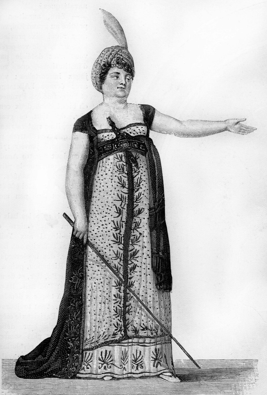 Mademoiselle Maillard بدور Armide في أوبرا كريستوف ويليبالد غلوك (1714-1787). القرن التاسع عشر. بواسطة فنان غير معروف