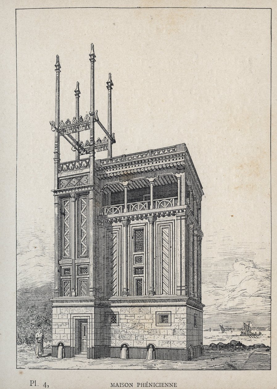 Maison Phenicienne - (البيت الفينيقي ، المعرض العالمي ، باريس بواسطة فنان غير معروف
