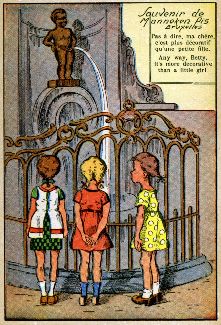 مانيكين بيس في بروكسل، حوالي عام 1950 (طبعة) بواسطة فنان غير معروف