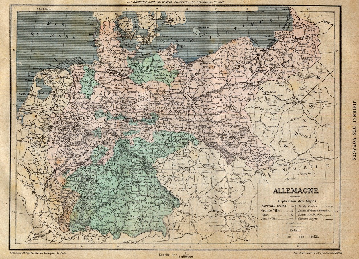 خريطة ألمانيا عام 1891 - خريطة ألمانيا عام 1891 - بواسطة فنان غير معروف