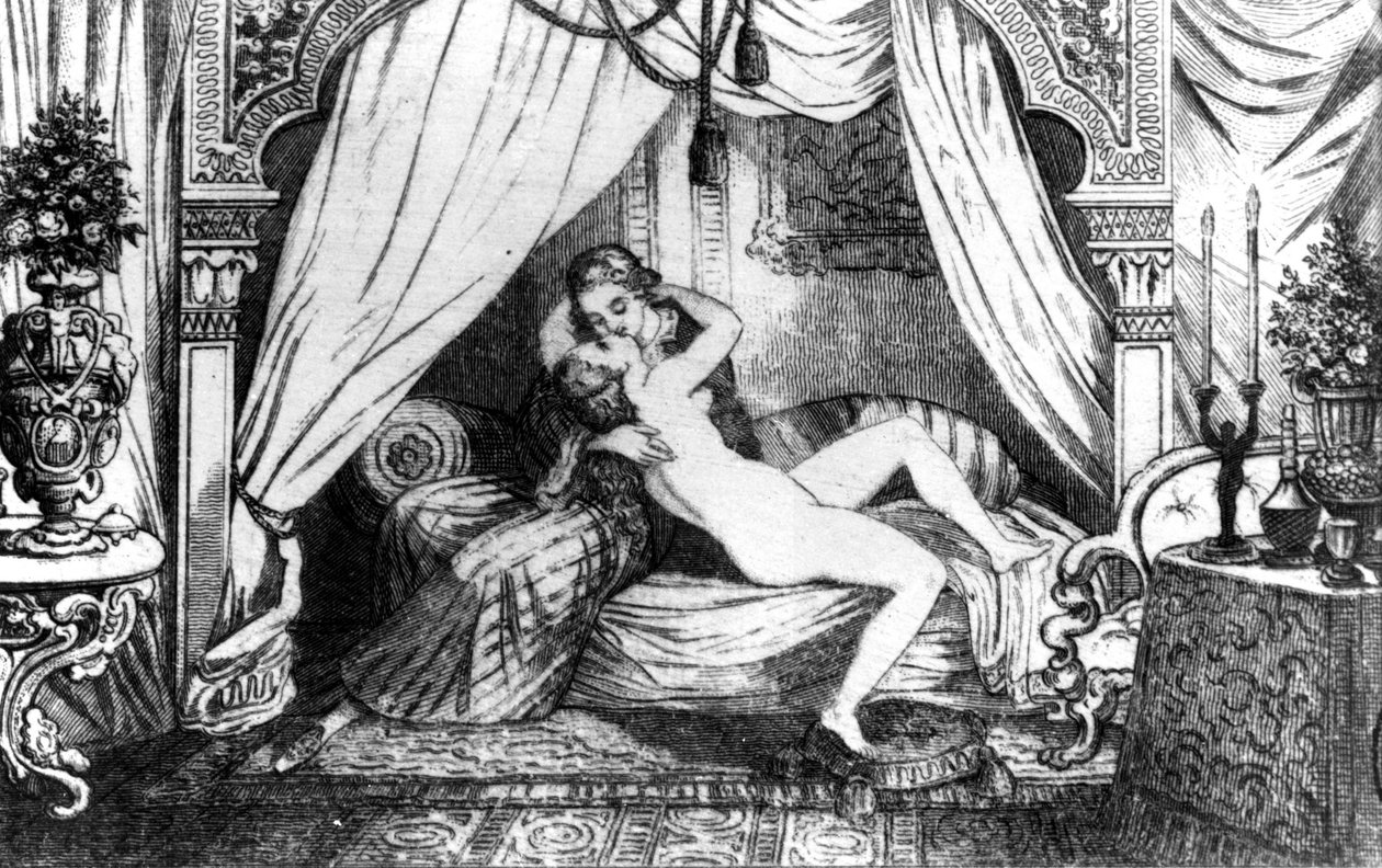 مارينيت - في "قصة حياتي" لكازانوفا. بروكسل 1872. بواسطة فنان غير معروف