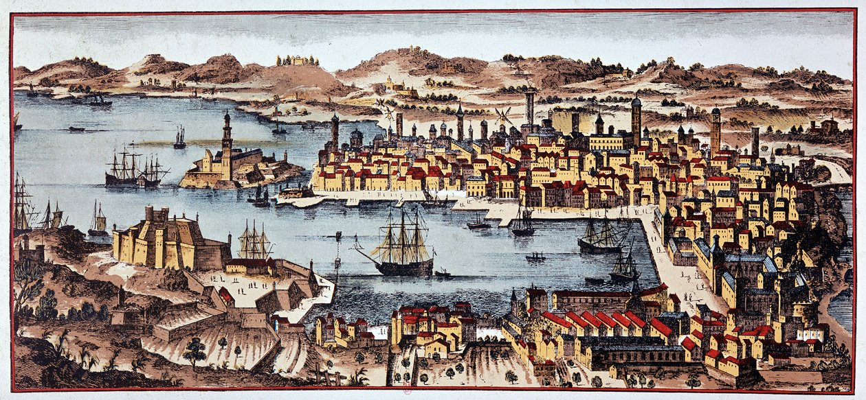 مرسيليا عام 1680 - بي.ن. بواسطة فنان غير معروف