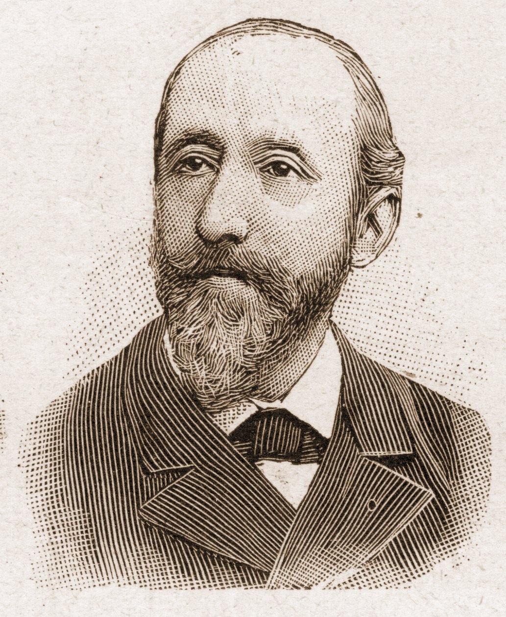 أعضاء أكاديمية Francaise في عام 1895: صورة لجول كلاريتي (1840-1913) ، الروائي والكاتب المسرحي والناقد الفرنسي. بواسطة فنان غير معروف