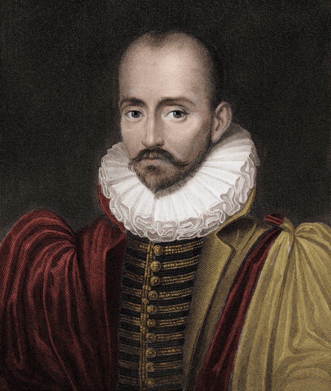 ميشيل Eyquem de Montaigne 1533-1592 - نقش - القرن التاسع عشر بواسطة فنان غير معروف