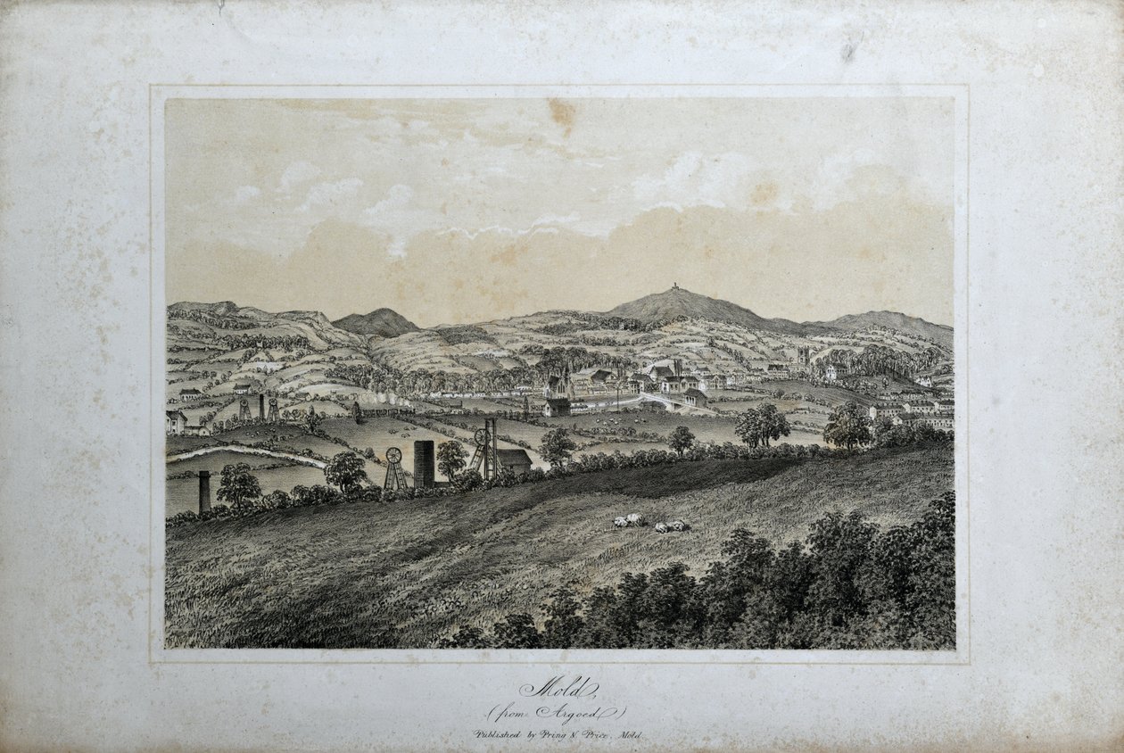 قالب (من Argoed) ، حوالي 1850 (حجر على ورق) بواسطة فنان غير معروف