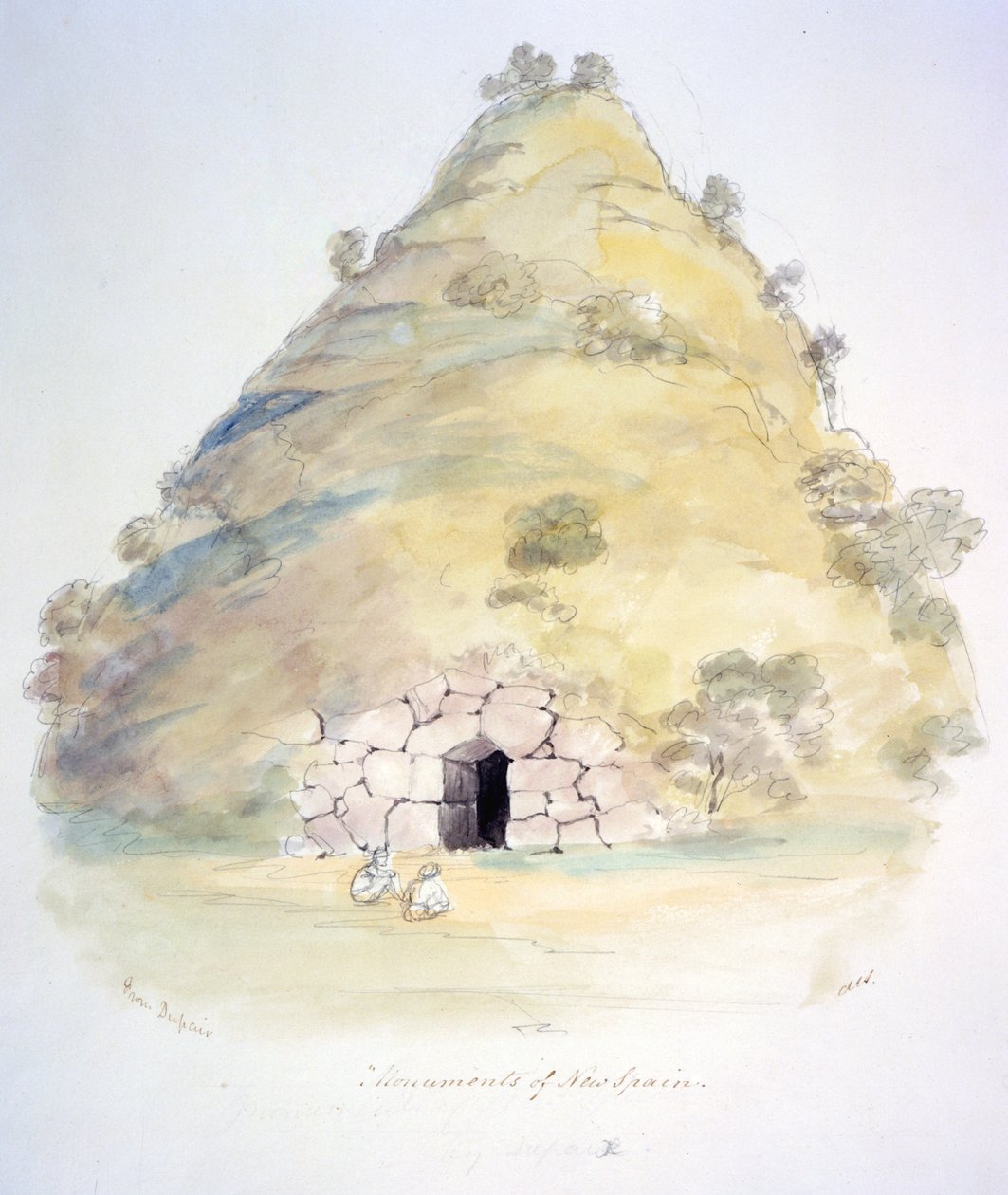 آثار إسبانيا الجديدة، 1843-50 تقريبًا (ألوان مائية) بواسطة فنان غير معروف