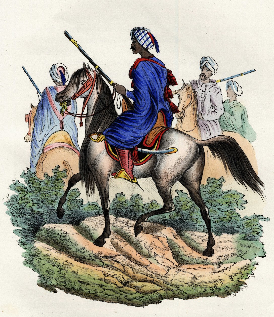 الدرك المغربي المكلف بشرطة الجزائر من قبل الجيش الفرنسي لأفريقيا ، تدرب في عام 1831 وتم حله في عام 1841. في "" Storia d'Algeri "، Leone Galibert ، المجلد. 2 بواسطة فنان غير معروف
