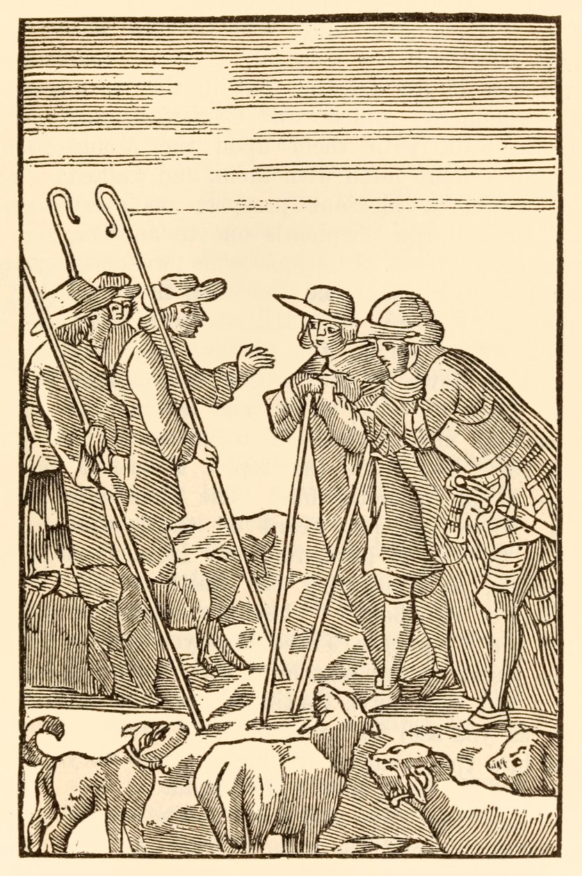 الجبل اللذيذ يصعدون الآن من تقدم الحجاج من هذا العالم ، إلى ما سيأتي به جون بونيان (1628-1688) كريستيان والأمل يلتقيان بالرعاة: المعرفة والخبرة ، وات بواسطة غير معروف