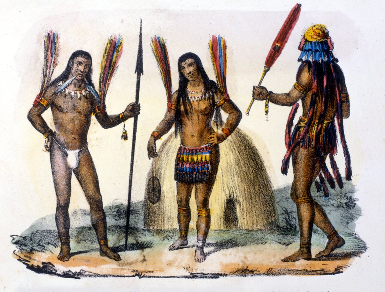 هنود موندروكو وجيفاروس في الإكوادور. نقش 1846-48. بواسطة فنان غير معروف