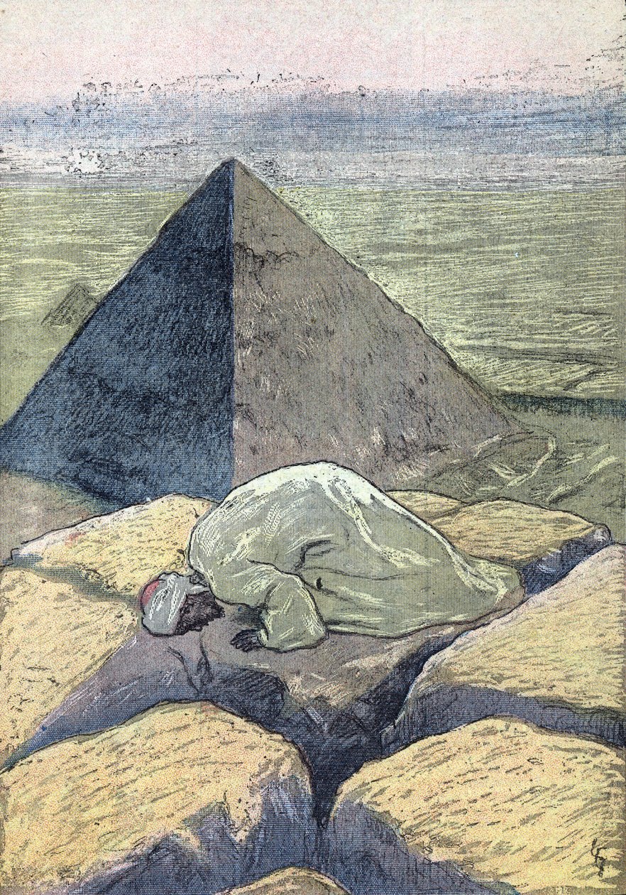 مسلمون يصلون في مصر رسم توضيحي من "بيليرين" 6/05/1934 مجموعة خاصة بواسطة فنان غير معروف
