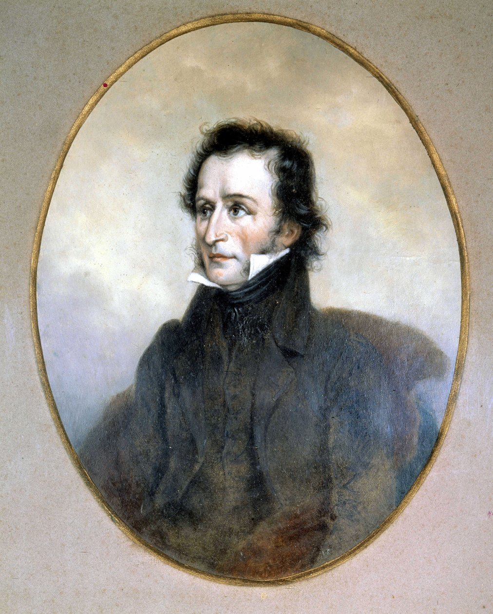 نيكولو باغانيني (1782 - 1840). ألوان مائية. متحف سكالا ، ميلانو. بواسطة فنان غير معروف