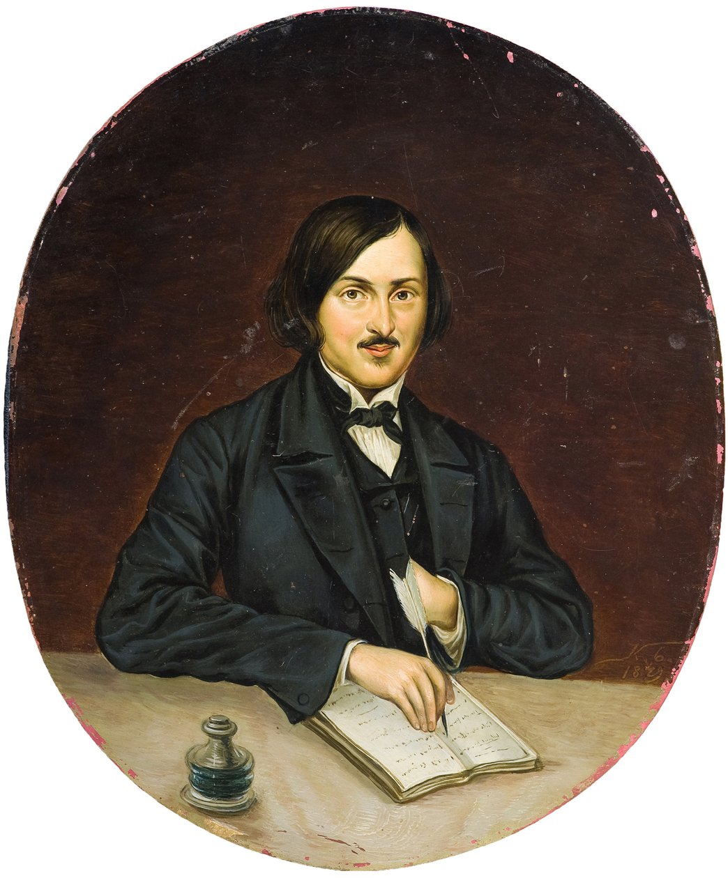 نيكولاس غوغول - صورة شخصية للمؤلف نيكولاي غوغول (1809-1852) ، مجهول. زيت على قماش بواسطة فنان غير معروف