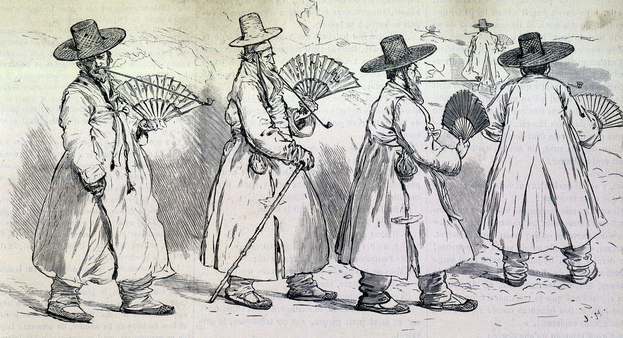 من أبرز معالم قرية سبين بو (كري) في نزهة على الأقدام (أواخر القرن التاسع عشر). بواسطة فنان غير معروف