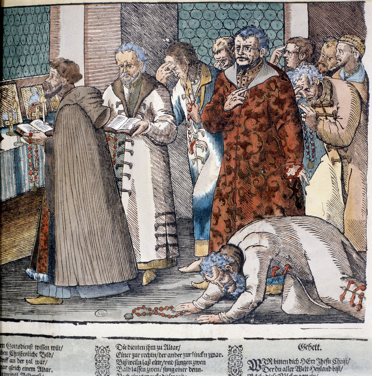 Orthodox Mass in Russia. Engraving بواسطة فنان غير معروف
