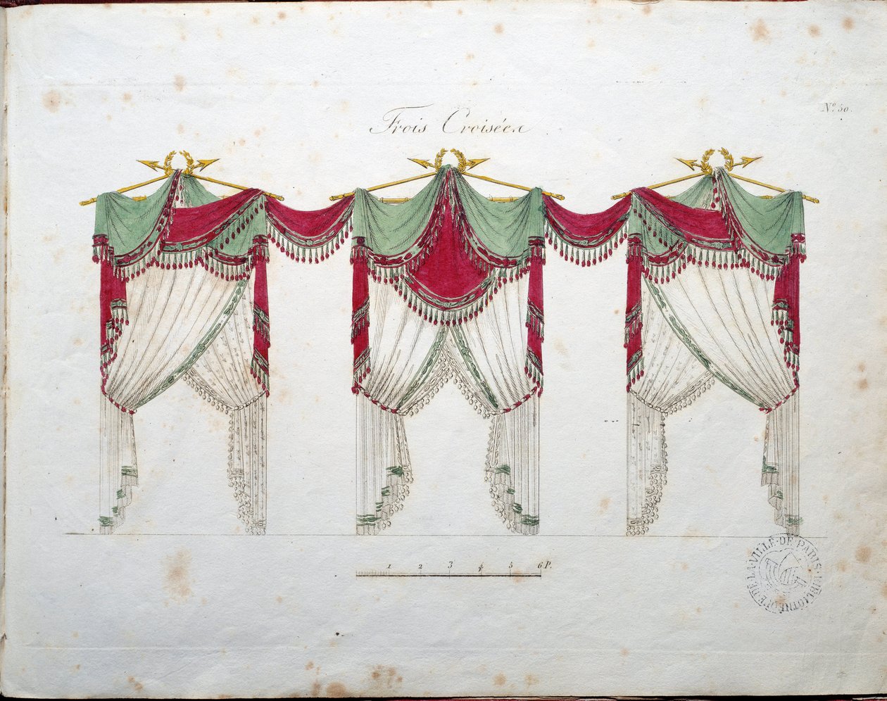 مشاريع Osmont Tapestry Crossings. لوحة مأخوذة من d'Hallevent و Osmont. القرن التاسع عشر في باريس. Bhvp بواسطة فنان غير معروف