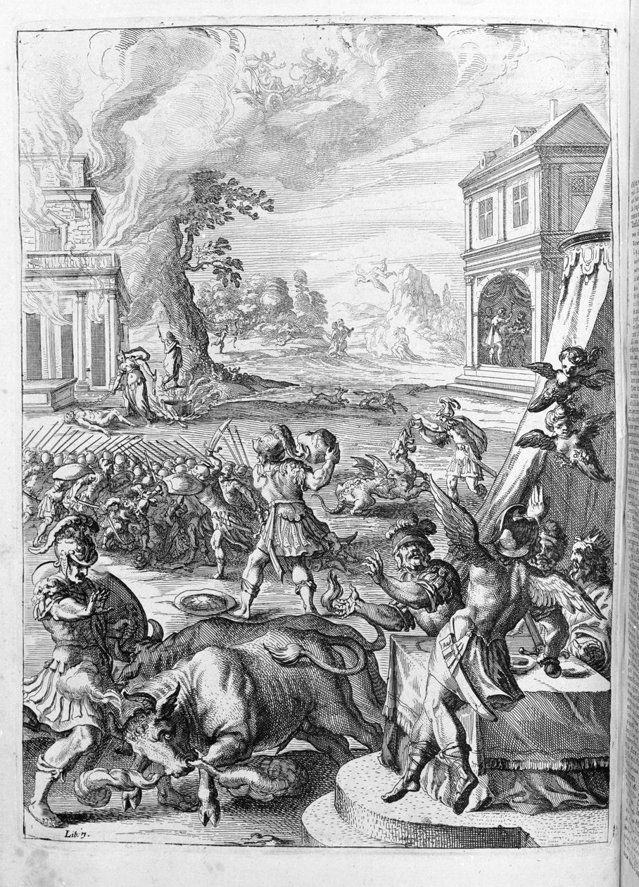 Ovide (Ovid) - رسم توضيحي للكتاب 15 - (يمثل كتاب Ovid's Metamorphoses الخامس عشر. Farnabii.) ملاحظة من قبل Thomas Farnaby (Farnab) (1575-1647) بواسطة فنان غير معروف