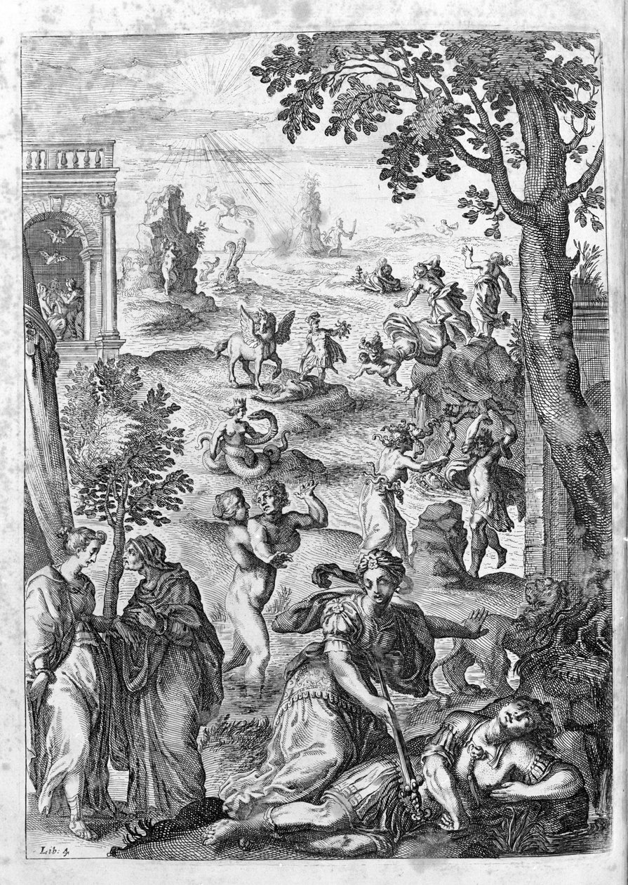 Ovide (Ovid) - رسم توضيحي للكتاب 15 - (يمثل كتاب Ovid's Metamorphoses الخامس عشر. Farnabii.) ملاحظة من قبل Thomas Farnaby (Farnab) (1575-1647) بواسطة فنان غير معروف