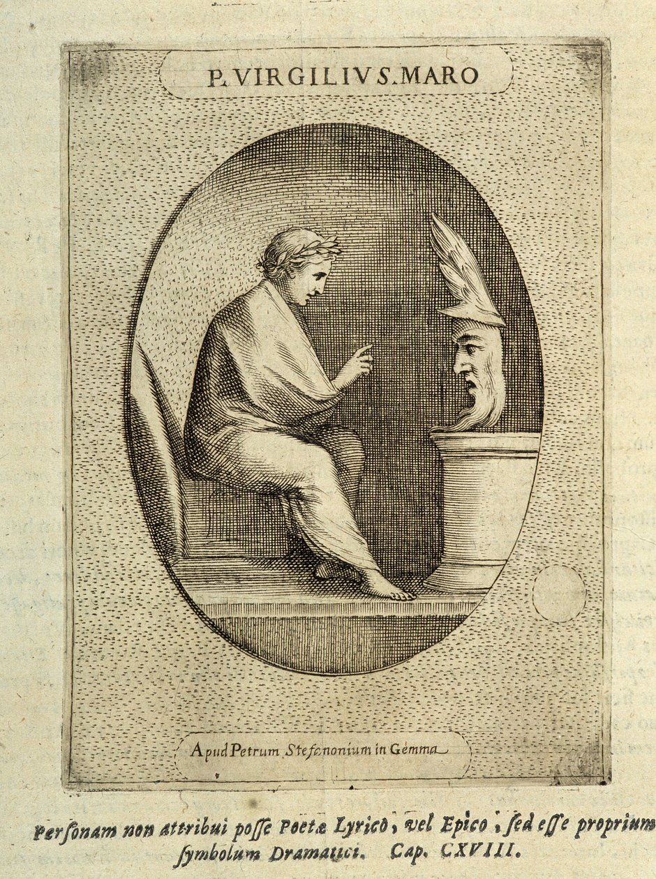 P. Virgilius S. Maro في "" Patterns of Cameos أو Stone "" بواسطة فنان غير معروف