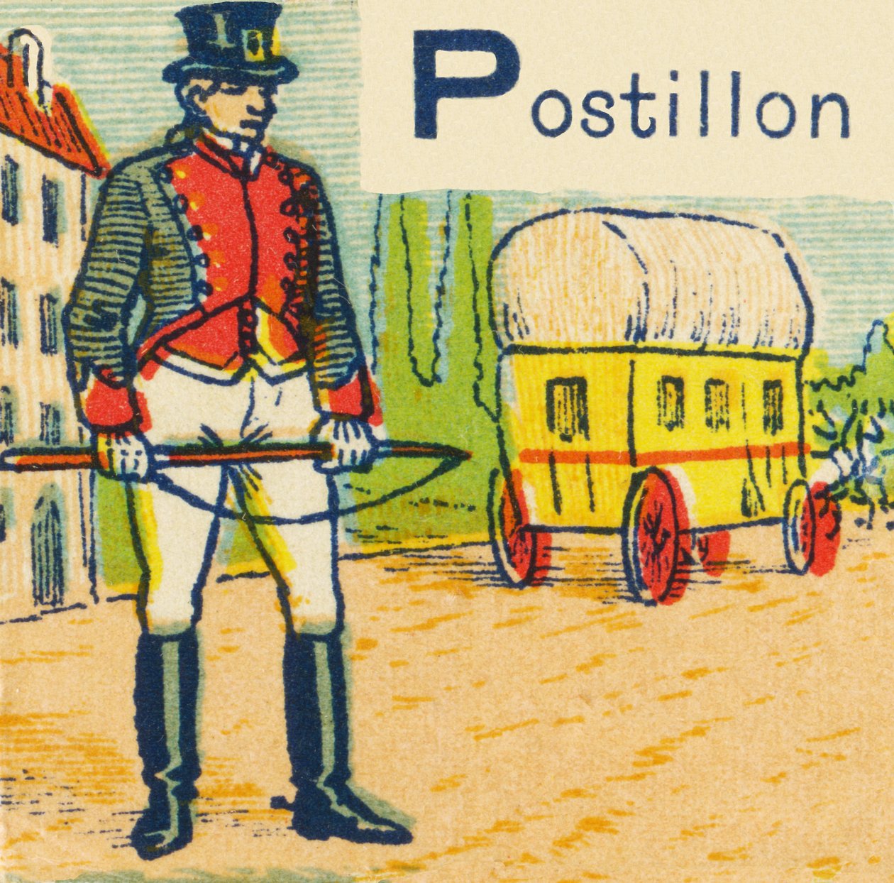P مثل Postillon بواسطة فنان غير معروف