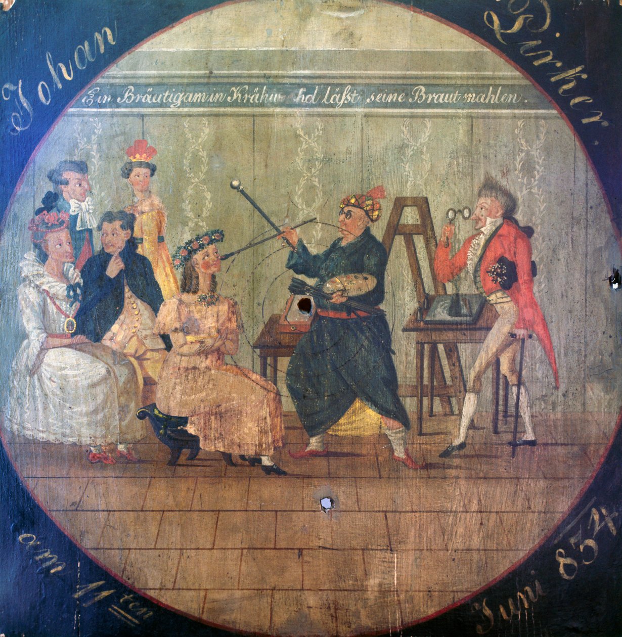 Painter with models (painted target) بواسطة فنان غير معروف