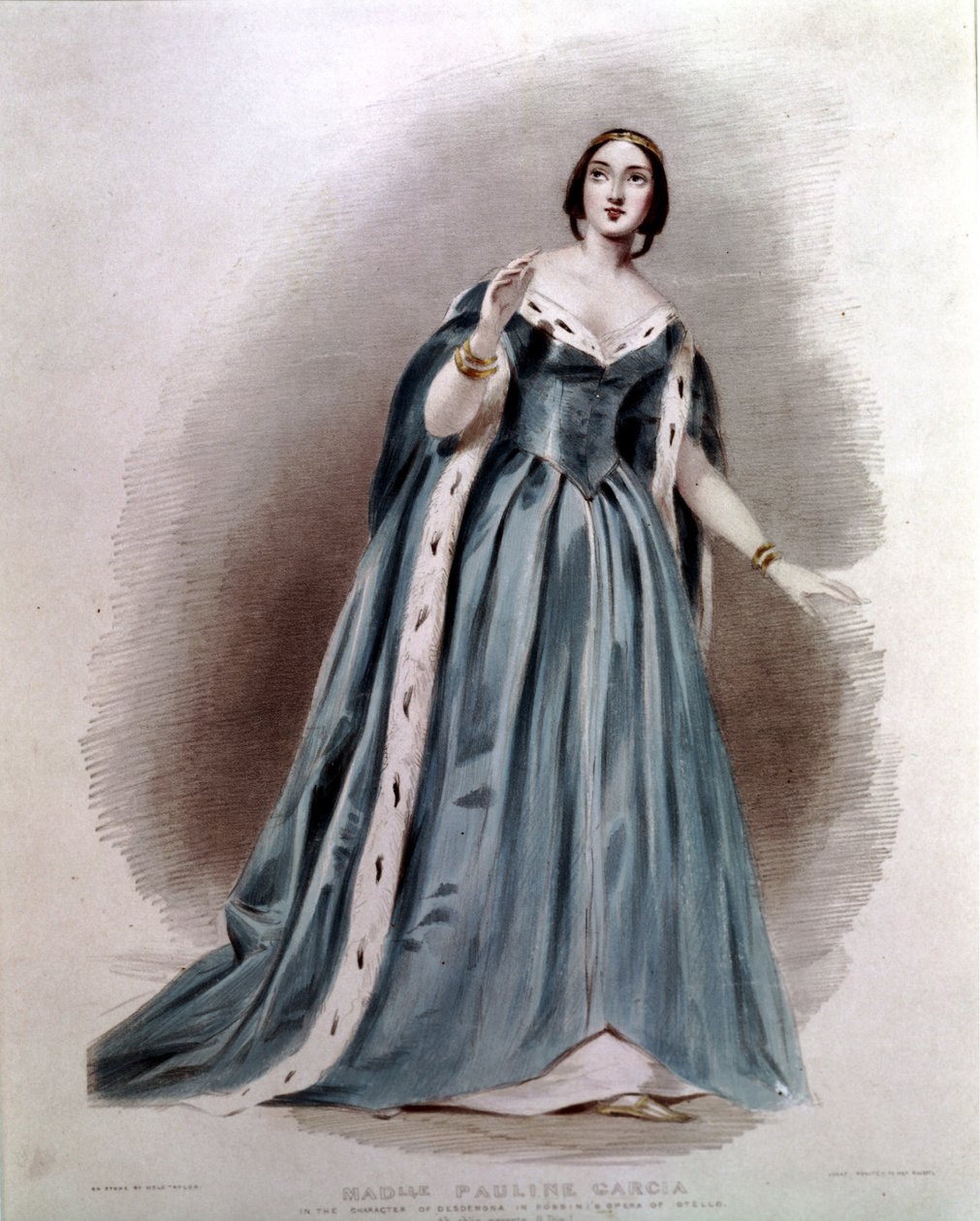 بولين فياردوت - جارسوا (1821-1910) ، مغنية فرنسية. في دور Desdemona. أوتيلو بواسطة جيواتشينو روسيني. بواسطة فنان غير معروف